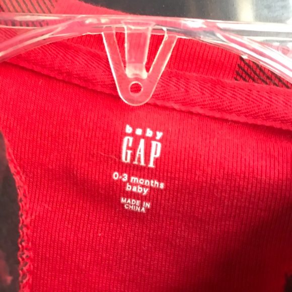 Baby gap buffalo print footy pajama 0-3m unisex - Picture 5 of 5